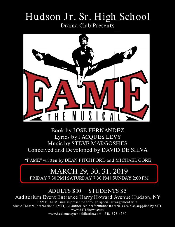 "FAME: The Musical" (March 29-31, 2019)