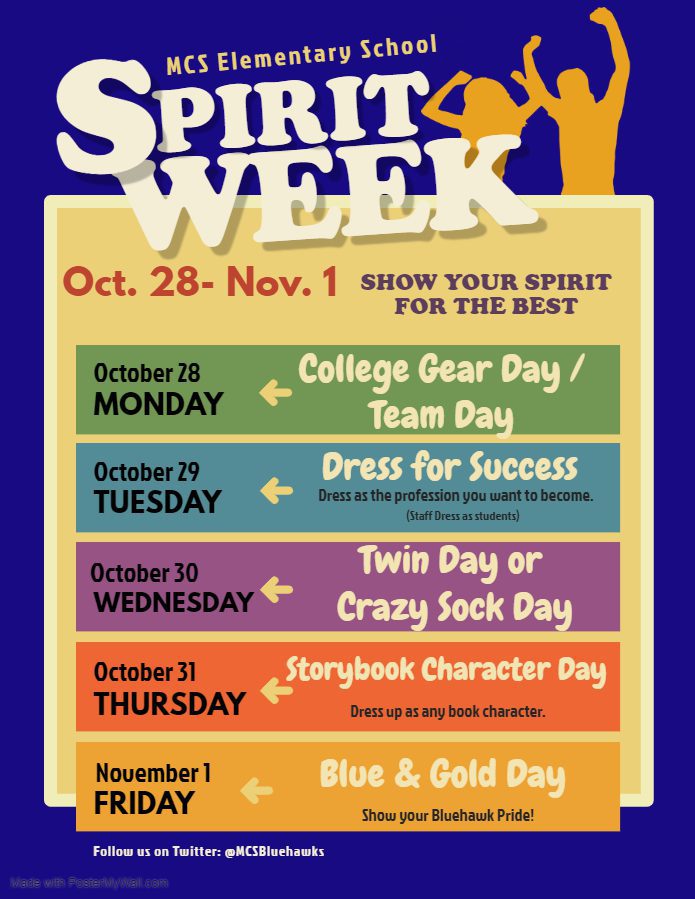 spirit week dress up days