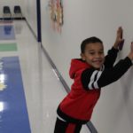 Wall push-ups are one of the sensory path activities.