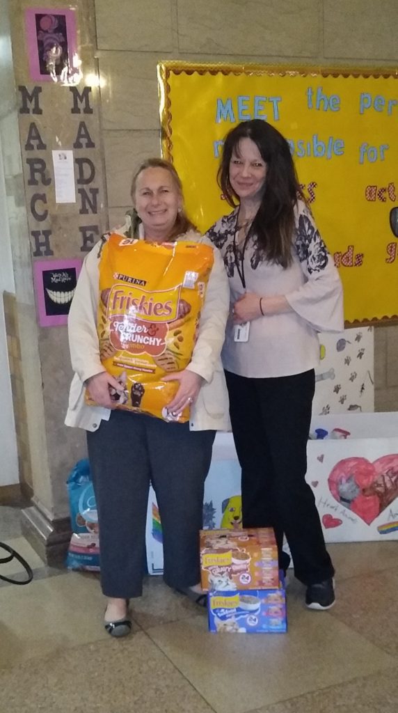 Mrs. Cipollari donates pet food