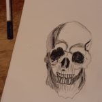 Tonal Skull Drawing by Kenneth J. (8th grade)