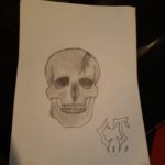 Tonal Skull Drawing by CJ B. (8th grade)