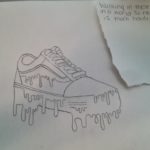 sneaker sketch and haiku