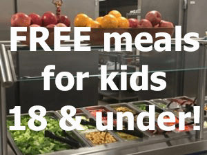 free meals for kids 18 and under