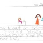 a student's writing about showing respect