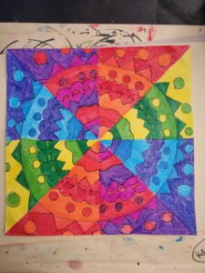colorful radial drawing