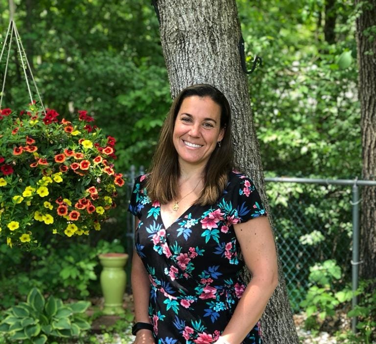 Dr. Trini Hernandez in her garden