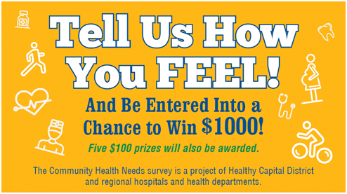 tell us how you feel and enter to win cash prozes of $1000 or $100