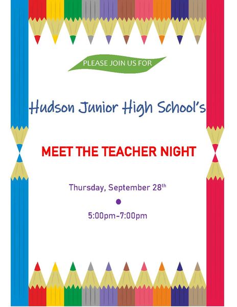Hudson JHS Meet the Teacher Night 9/28/23