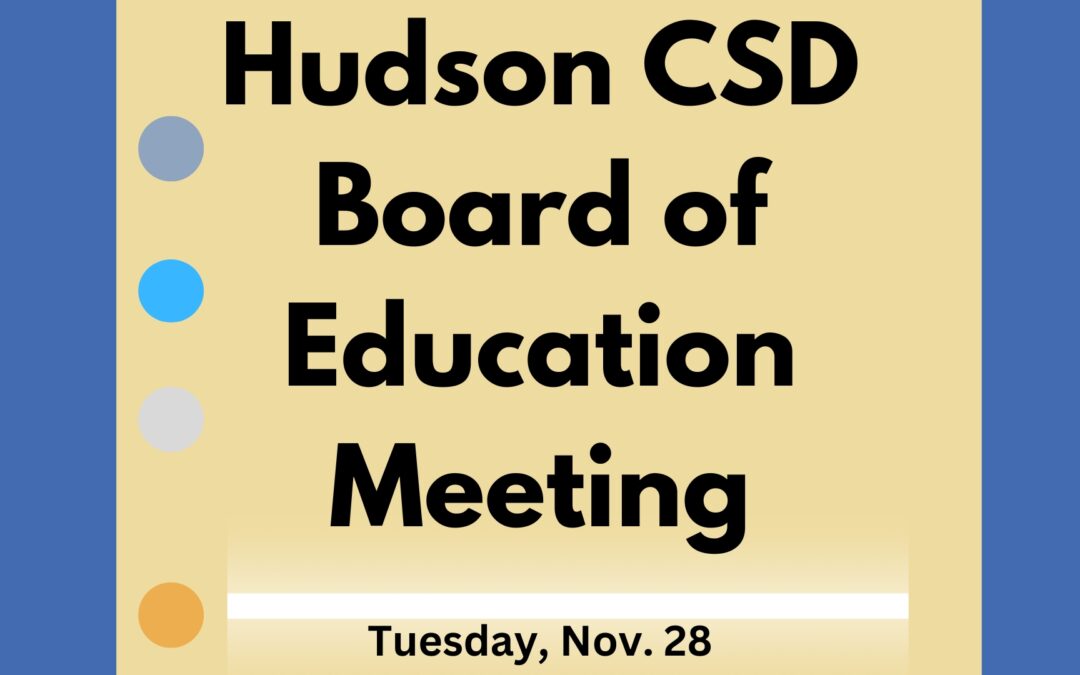 Hudson City School District Board of Education Meeting 11/28/23