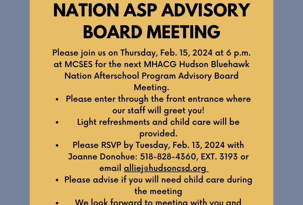 Bluehawk Nation ASP Advisory Board Meeting 2-15-24