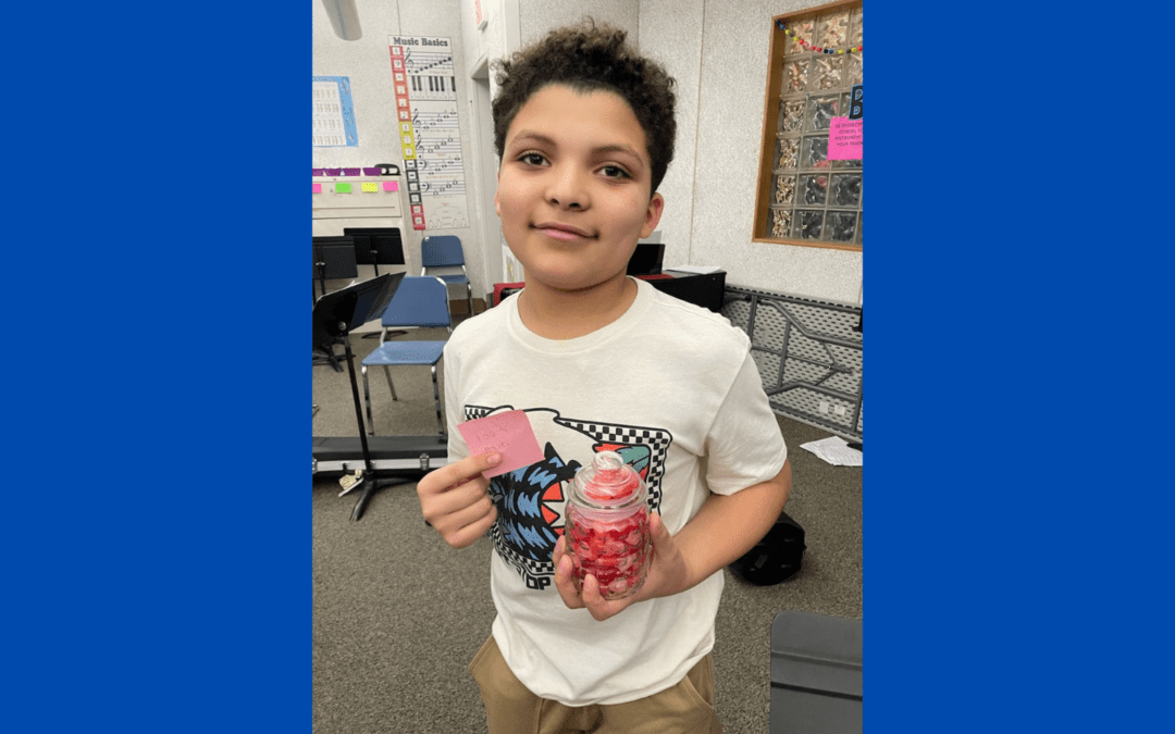 5th Grade Band Student Guesses Candy Jar