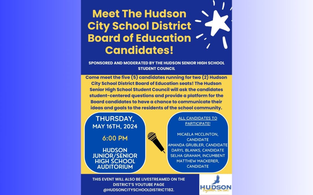 Hudson SHS Student Council Sponsoring Meet the Candidates Night