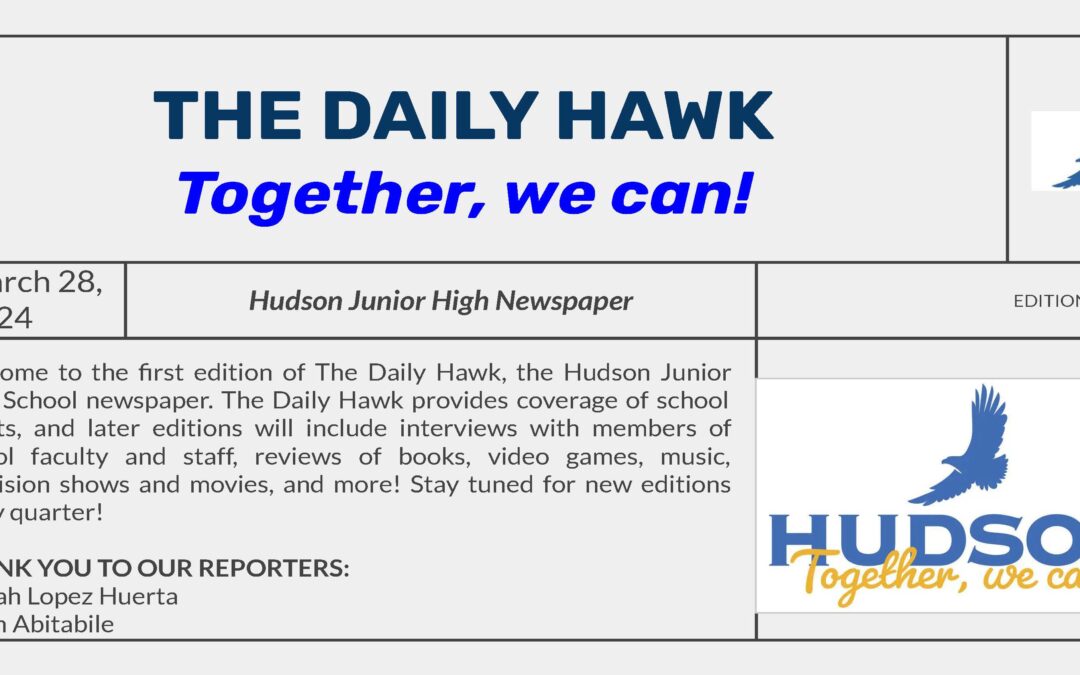 Hudson JHS Launches Quarterly Newspaper: “The Daily Hawk”