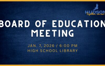 Hudson CSD Board of Education Meeting (Jan 7, 2026)