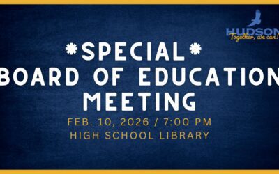 Hudson CSD Special Board of Education Meeting (Feb 10, 2026)